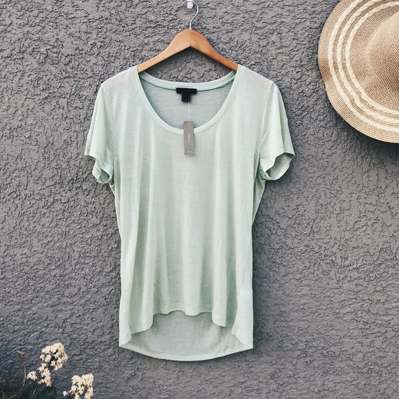 J. Crew Tops - J. CREW Scoopneck Tencel T-Shirt in Pistachio